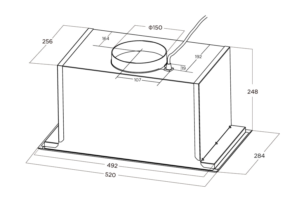 Midea 52cm Undermount Rangehood | 900m3/h | Stainless Steel