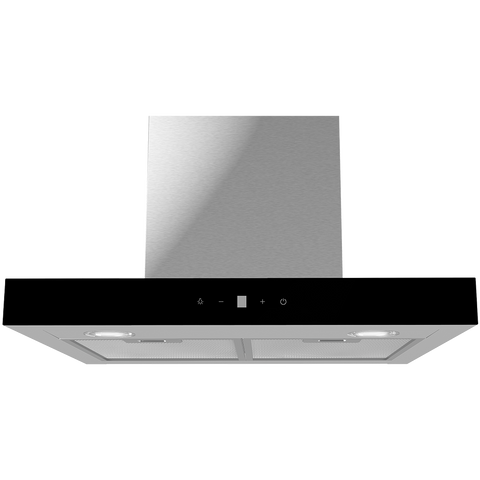 Midea 60cm T-Shape Rangehood | 1150m3/h | Stainless & Black Glass