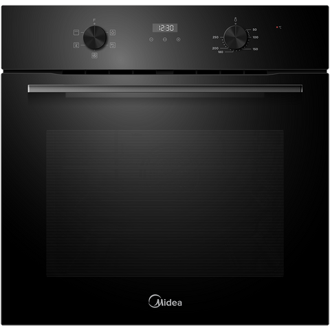 Midea 60cm Built In Oven | 5 Function | Digital Timer | Black Glass