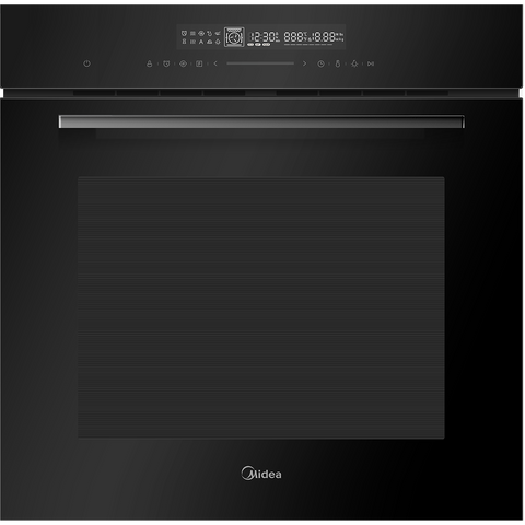 Midea 60cm Built In Oven | 12 Function | Digital Timer | Black Glass