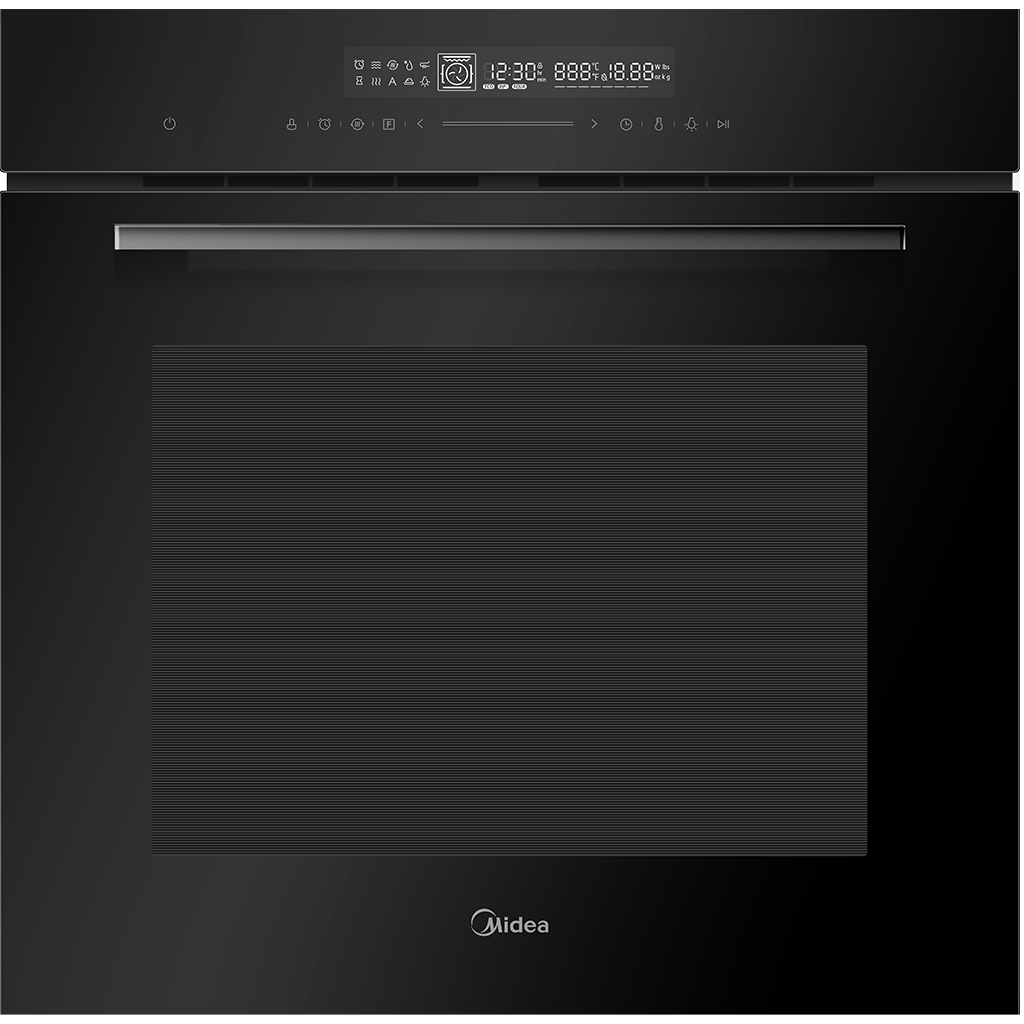 Midea 60cm Built In Oven | 12 Function | Digital Timer | Black Glass