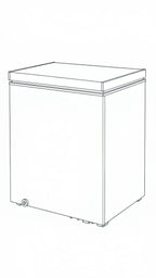 Midea 99L Hybrid Chest Freezer | White