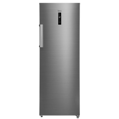 Midea 238L Upright Fridge-Freezer | Stainless Steel
