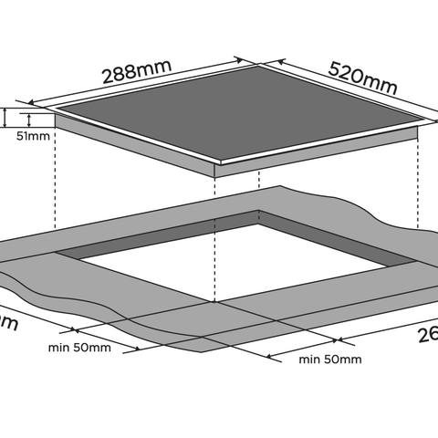 Midea 30cm Ceramic Cooktop | 2 Zone | Black Glass