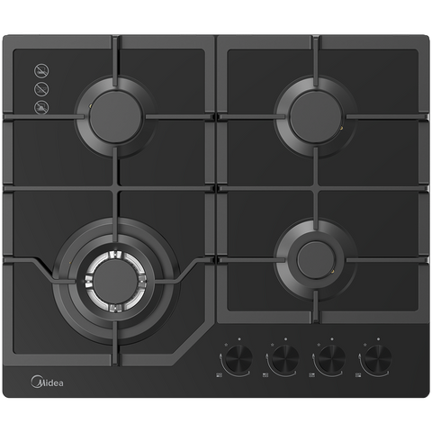 Midea 60cm Gas Cooktop | 4 Burner | Black Glass