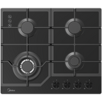 Midea 60cm Gas Cooktop | 4 Burner | Black Glass