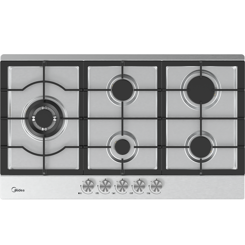 Midea 90cm Gas Cooktop | 5 Burner | Stainless Steel
