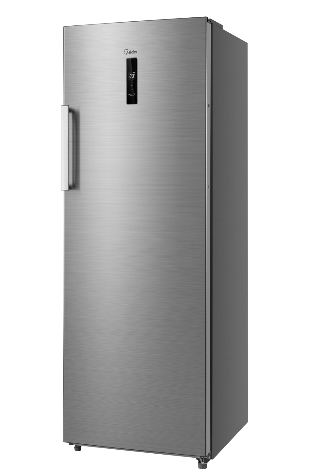 Midea 238L Upright Fridge-Freezer | Stainless Steel
