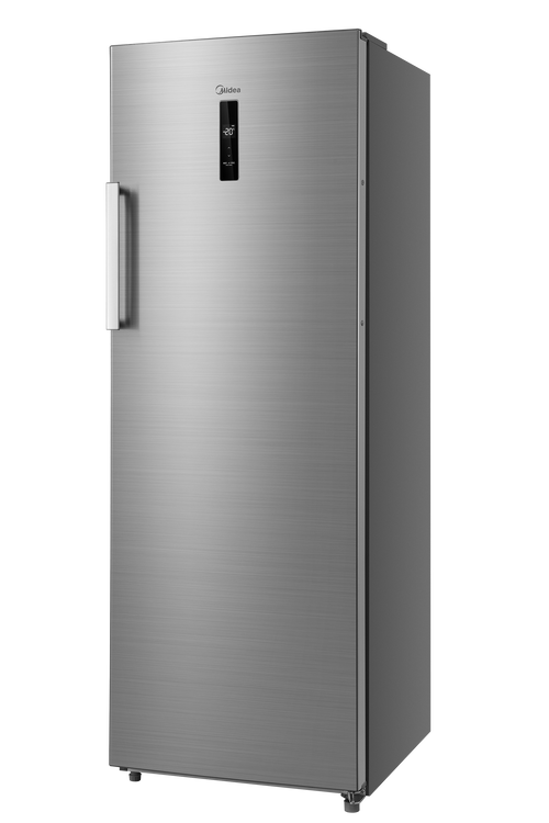Midea 238L Upright Fridge-Freezer | Stainless Steel