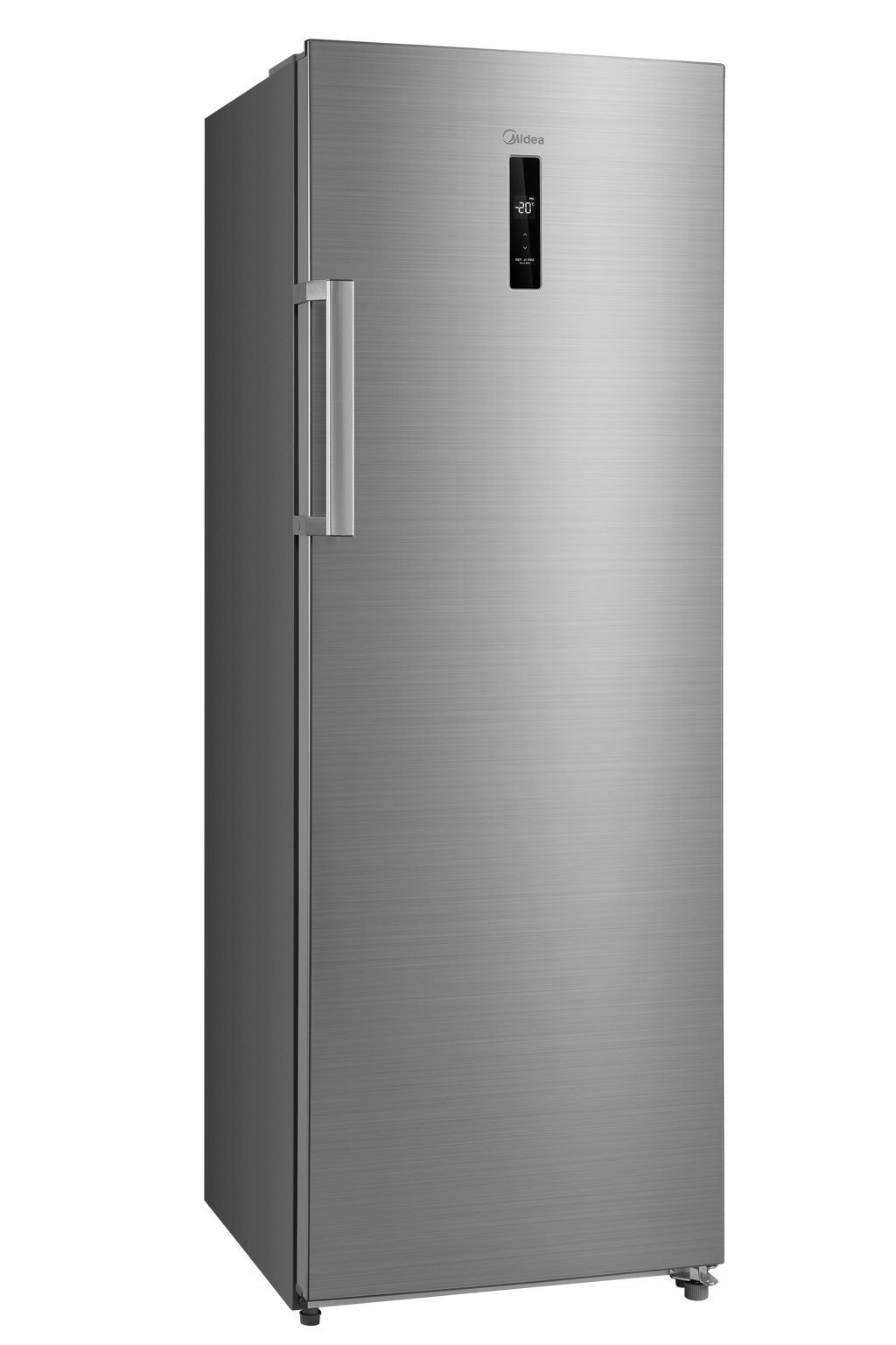 Midea 238L Upright Fridge-Freezer | Stainless Steel