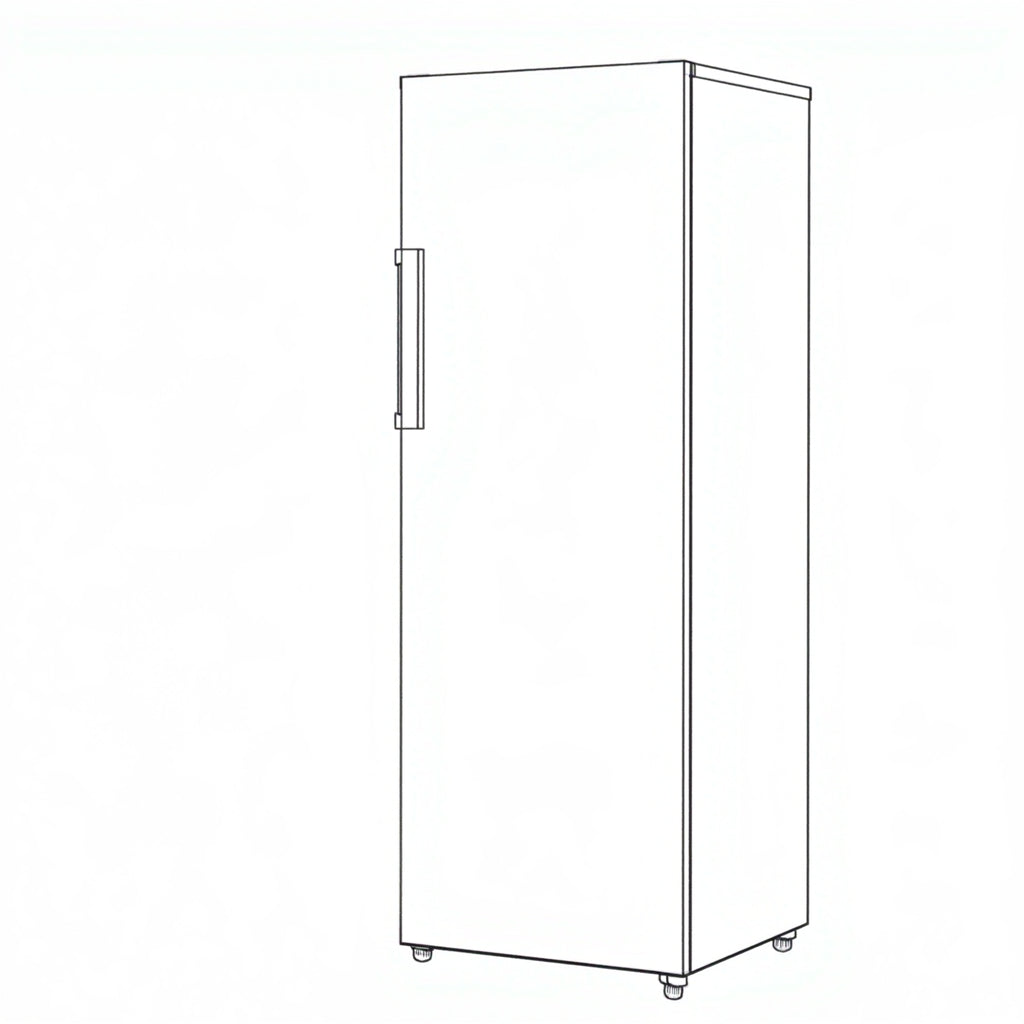 Midea 238L Upright Fridge-Freezer | Stainless Steel