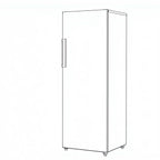 Midea 238L Upright Fridge-Freezer | Stainless Steel