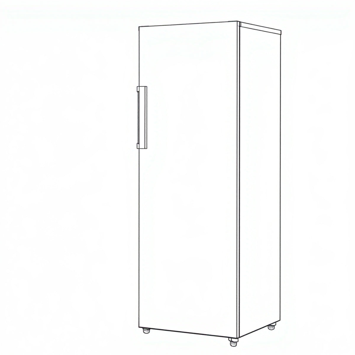 Midea 238L Upright Fridge-Freezer | Stainless Steel