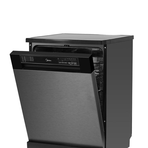 Midea 60cm Freestanding Dishwasher | 14 Place | Dark Stainless Steel