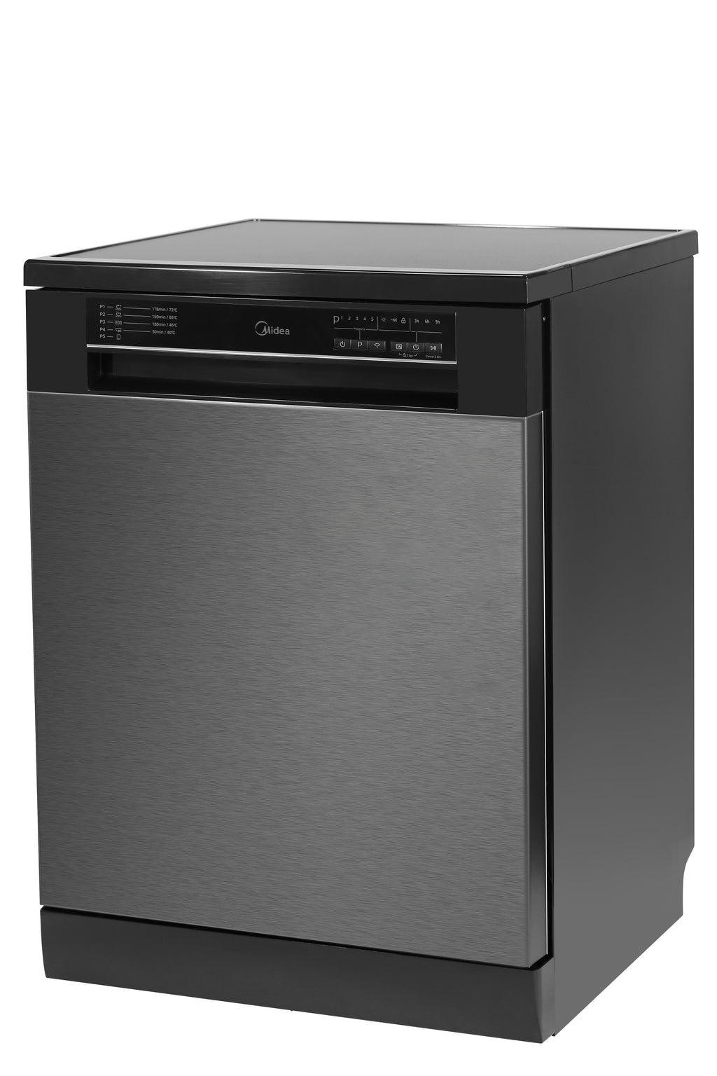 Midea 60cm Freestanding Dishwasher | 14 Place | Dark Stainless Steel