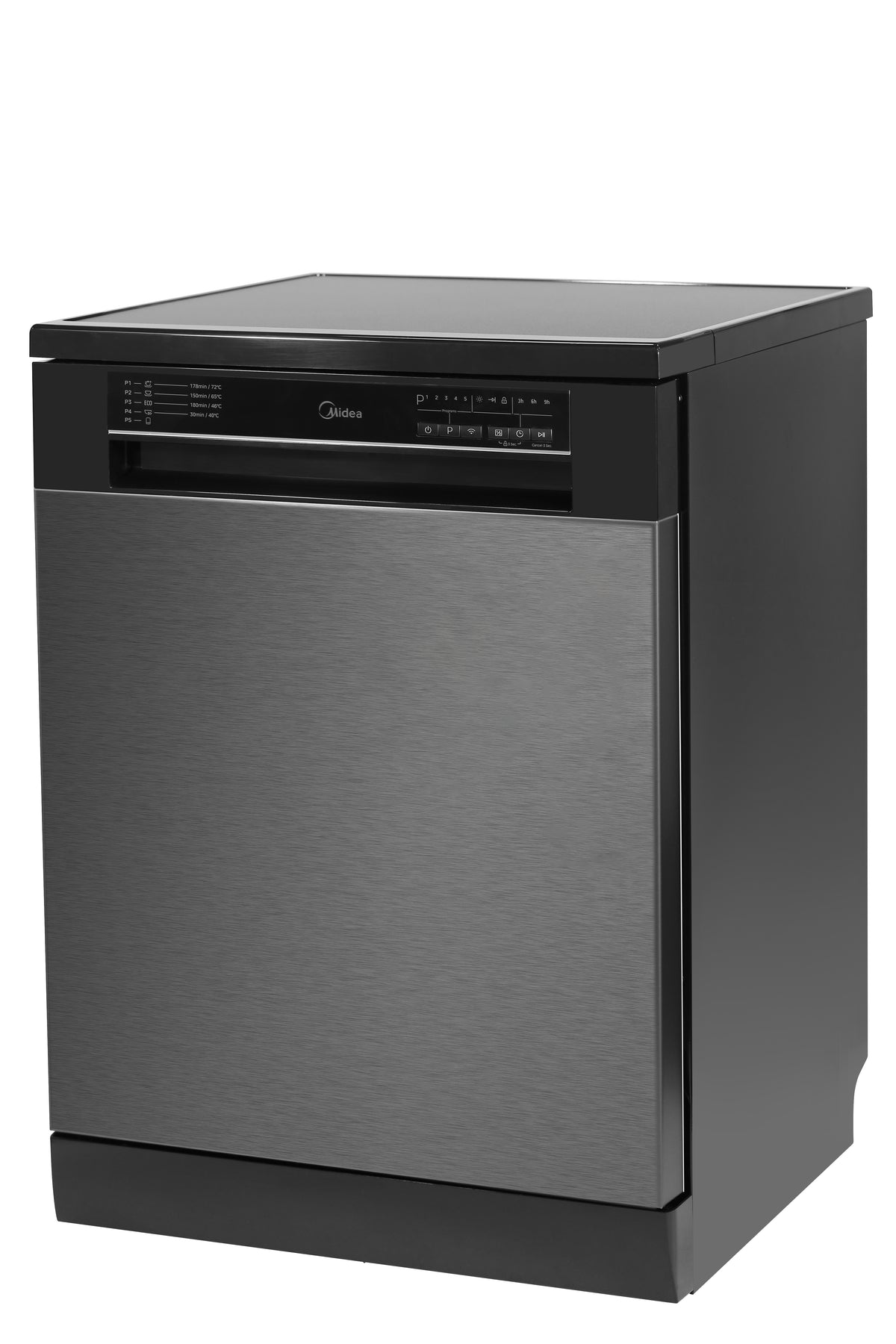 Midea 60cm Freestanding Dishwasher | 14 Place | Dark Stainless Steel
