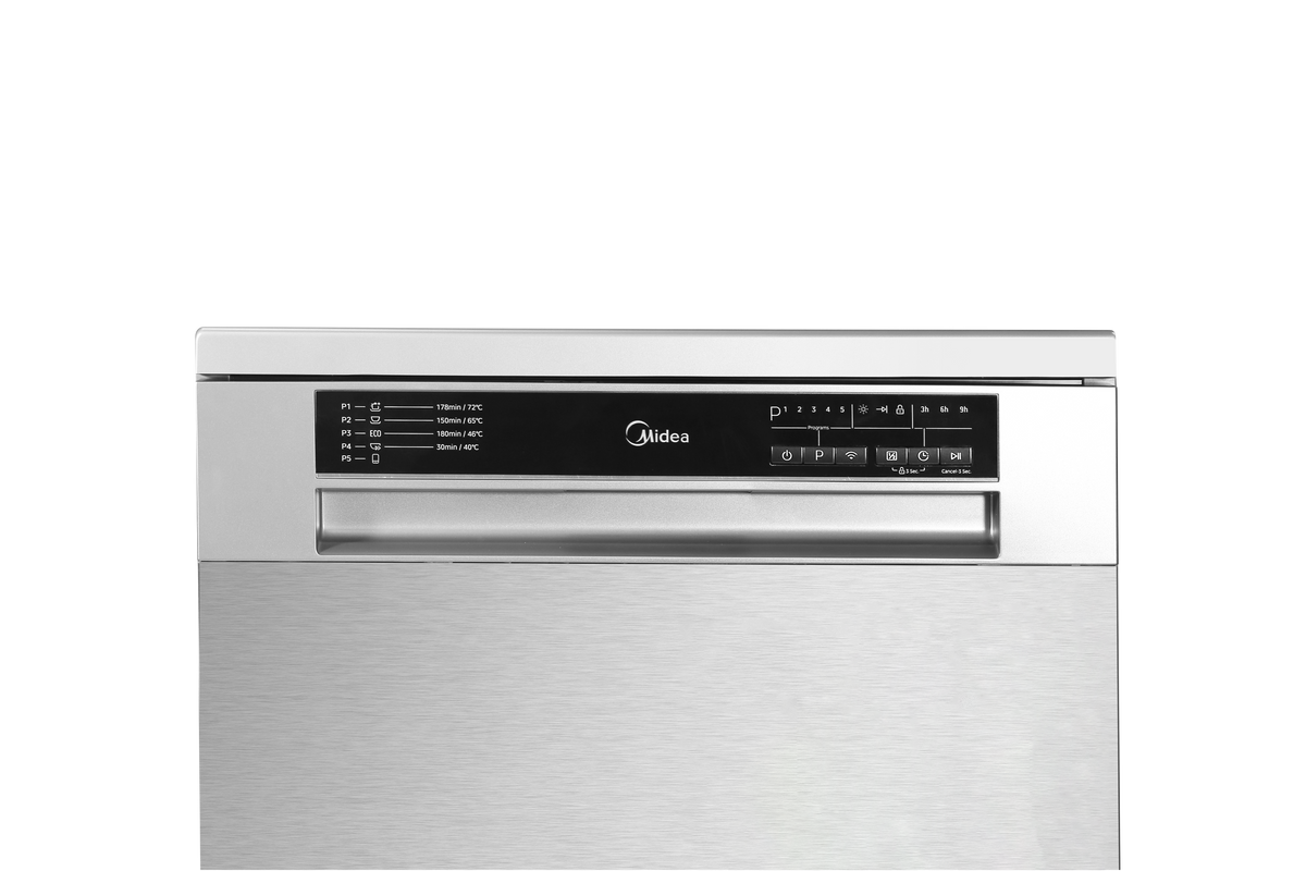 Midea 60cm Freestanding Dishwasher | 14 Place | Stainless Steel