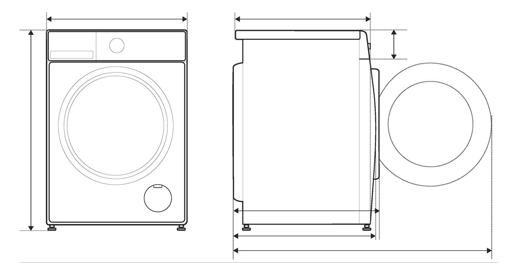 Midea 8kg MF110 Front Load Washing Machine | White